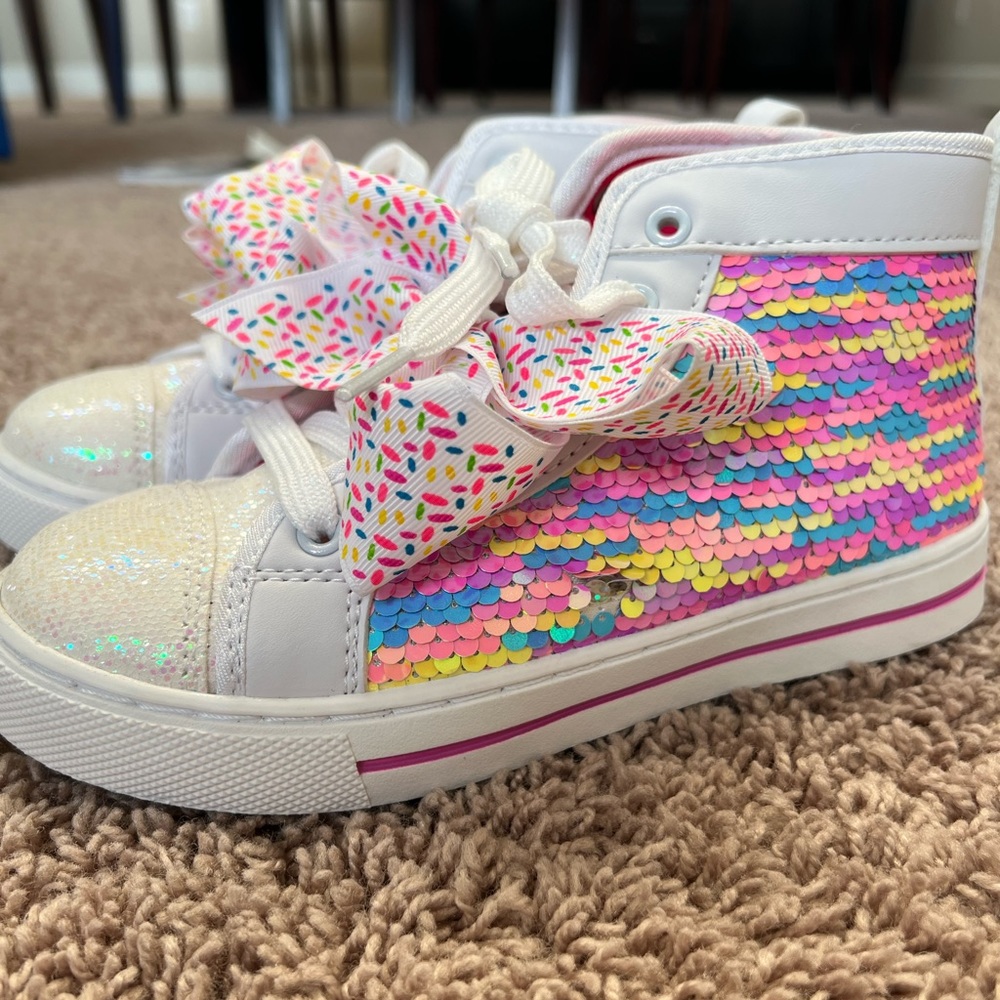 Like New JoJo Siwa sequin high tops size 2